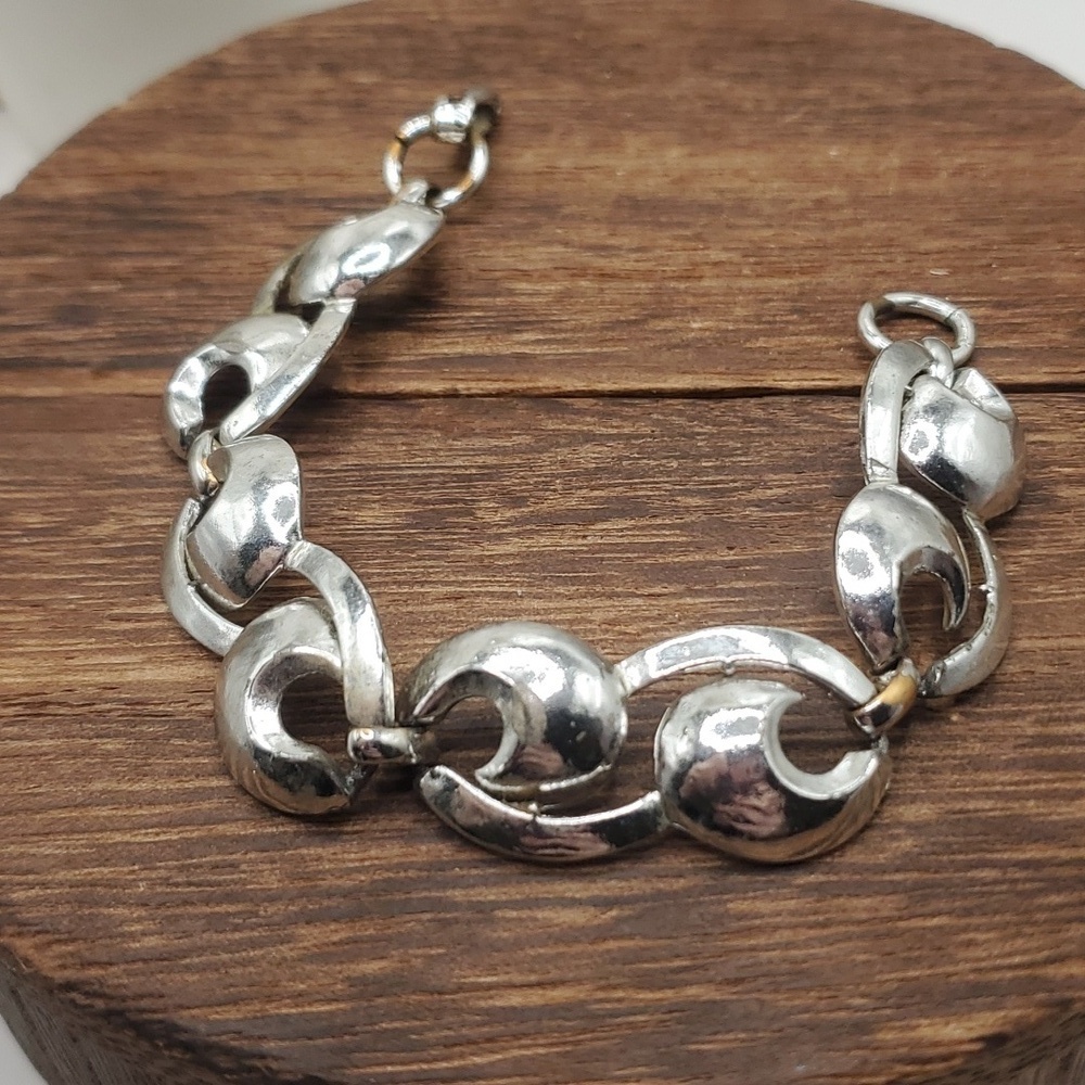 ANTIQUATED distressed swirl‎ link bracelet B2509 southwestern